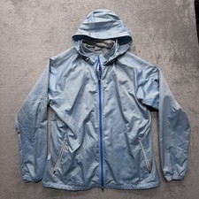 Nike Jacket Mens XL Blue Storm-FIT Hooded Windbreaker Running Lightweight