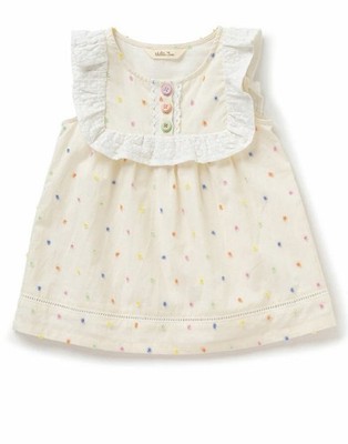 NWT Girls MATILDA JANE Lets go together Confetti dots ruffle top size 10