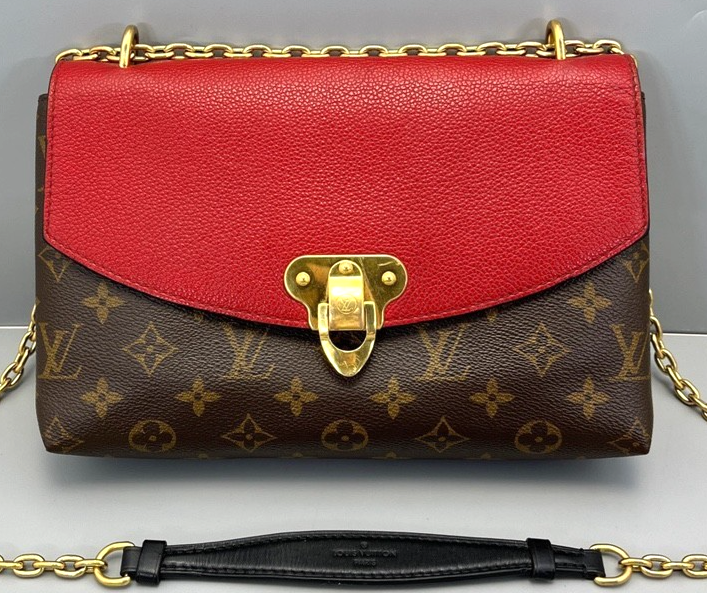Louis Vuitton Saint Monogram Red Chain Strap Crossbody Bag for Women