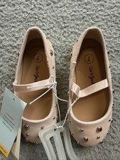 Cat  Jack Toddler Girls 7T Pink Heather Stud Ballet Flats Memory Foam
