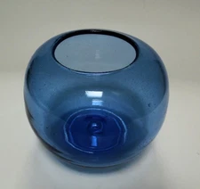Vintage 1940's Blenko Pre-Designer Rare Sky Blue Color Orb Vase 3615 MCM