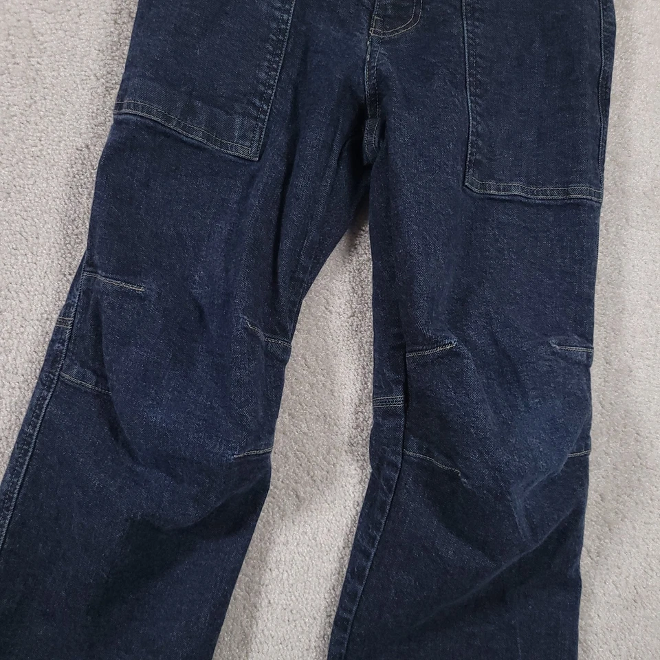 Pantalones de mezclilla azules holgados Gap Boys 12 Y2K lavado oscuro elásticos Foto 4 de 4