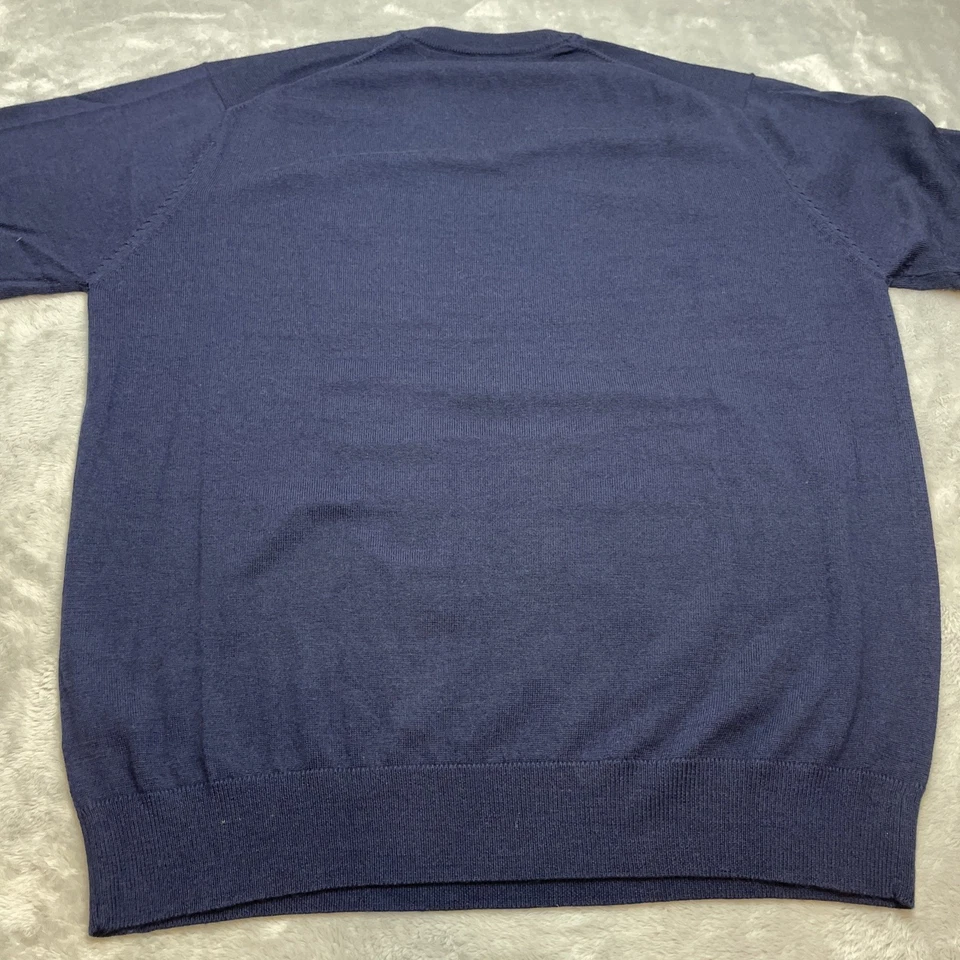 Royal Dornoch Golf Club Sweater Mens L Navy Merino Wool Scotland Lyle & Scott - Image 2 of 4