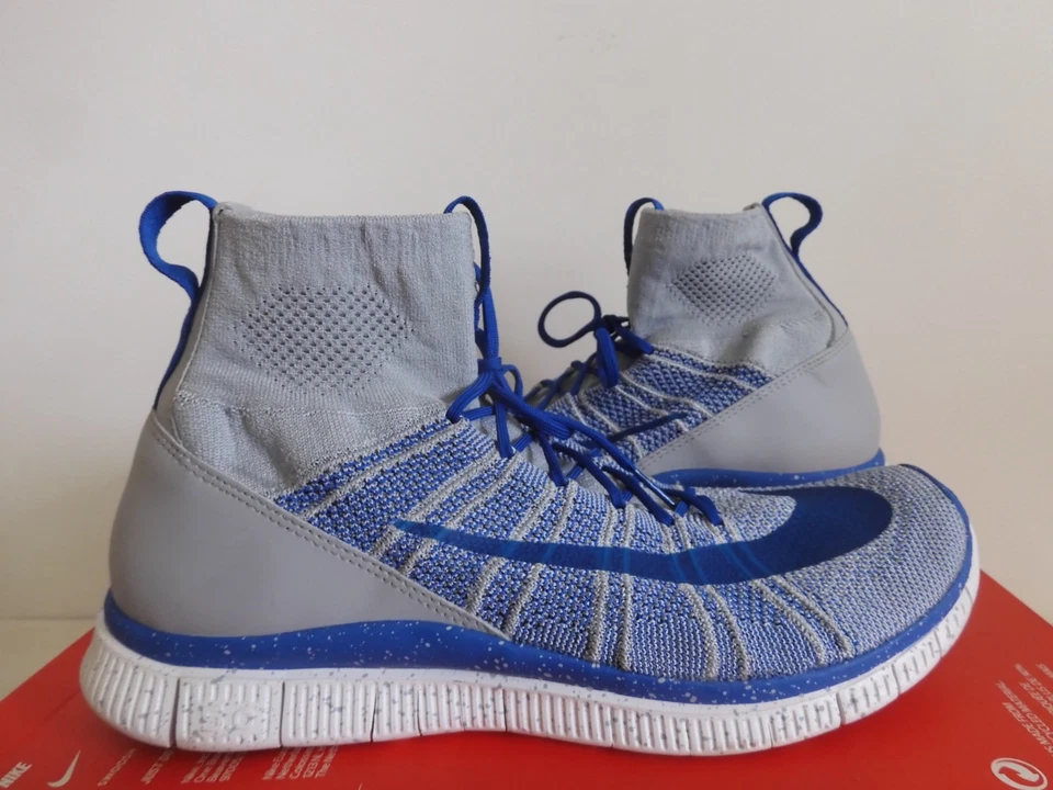 Nike Free Flyknit Mercurial Wolf Grey-Game Royal Blue-Black Sz 11 [805554-003] - Image 2 of 4