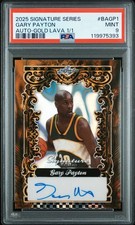 2025 LEAF SIGNATURE SERIES GARY PAYTON GOLD LAVA #1/1 AUTO PSA 9 HOF