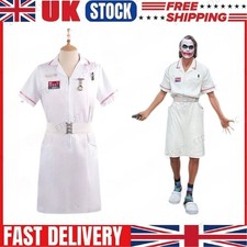 Batman The Dark Knight The Joker Nurse Uniform Costume Cosplay Dress Skirt