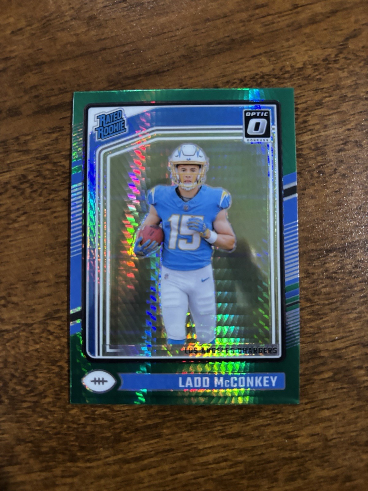 ✨2024 Panini Donruss Optic Ladd McConkey Green Hyper RC #266 Rated Rookie