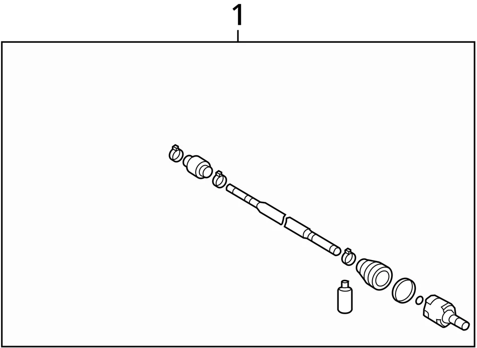 Hyundai Elantra 2007-2010 eje pasajero delantero CV C/V NQ5GY Foto 4 de 4