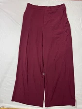 Banana Republic Pants Womens 16 Burgundy Hayden Wide Leg Pull On