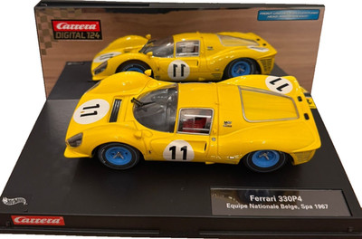 Carrera D124 23709 Ferrari 330P4  Equipe Nationale Belge Spa 1967 NEU OVP SELTEN