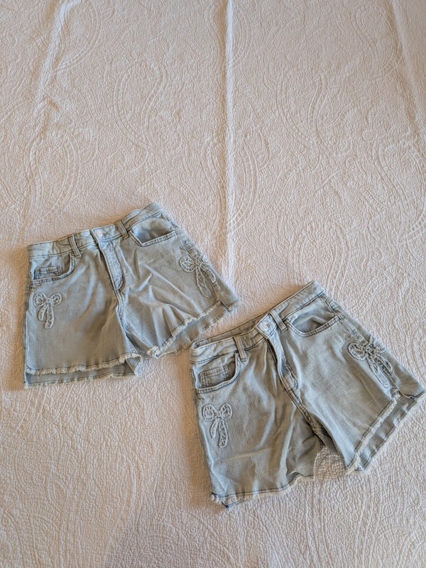 Lot of Girls Youth Jean Shorts Sz 14 SO Brand Excellent Condition
