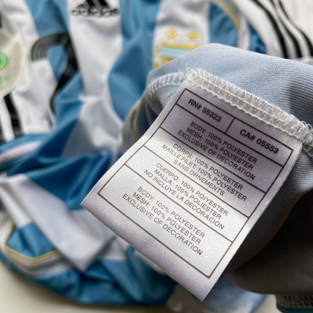 Adidas Argentina Matchworn Jersey #22 Lucho Gonzalez 2006 Size M