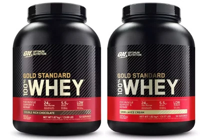 Optimum Nutrition Gold Standard 100% Whey Chocolate or Vanilla Protein Powder