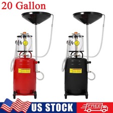 20 Gallon Waste Oil Drain Tank Portable Oil Lift Drain Pan Air Operated Drainer 20 Gallon Waste Oil Drain Tank Portable Oil Lift Drain Pan Air Operated Drainer