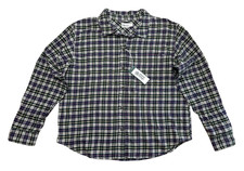 Camisa de franela de peso medio Alpine Design para mujer grande azul marino/crema a cuadros nueva con etiquetas
