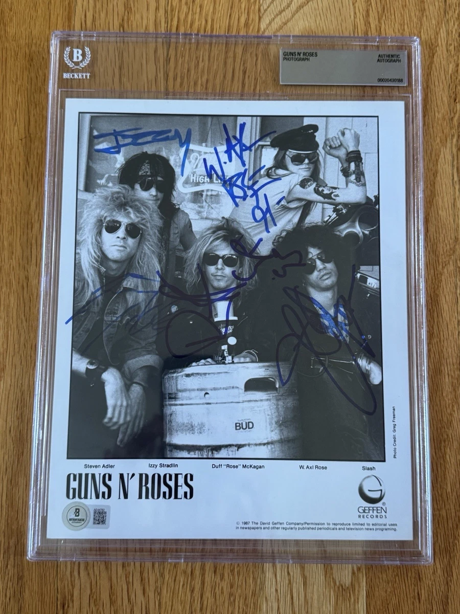 Axl Rose Signed In Original Autographed Rock & Pop Guitars