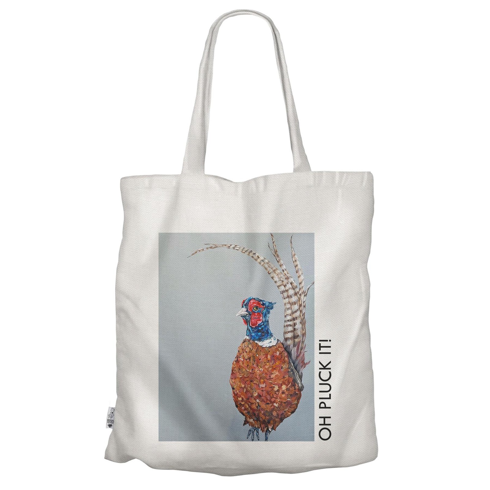 Oh Pluck It! Pheasant Painting Sam Fenner Artwork On Polyester Tote Bag