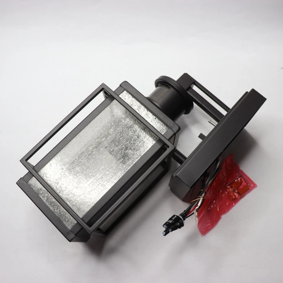 Vaxcel Outdoor Motion Sensor Wall Light Glass/Metal Clear/Black E26 60W 120V - Image 3 of 4