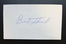 BERT THIEL  Signed/Auto 3x5 INDEX CARD!  1952 Boston Braves/300% Authenticity Gu