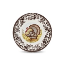 Spode Woodland 9" Turkey Luncheon Plate - Rustic Holiday Tableware Collection