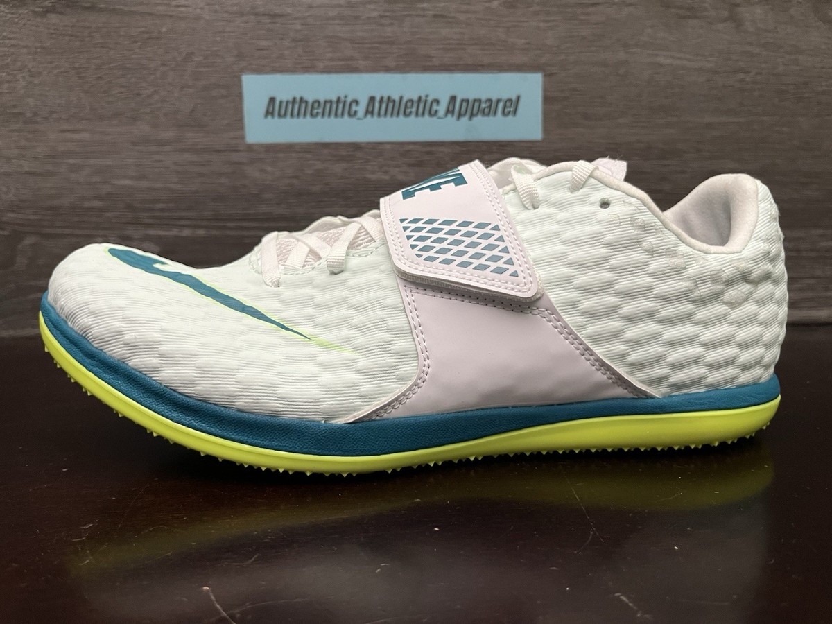 Nike High Jump Elite Spikes White Bright Spruce FZ9636-100 Men\'s Size 9 Nike Long Jump Elite Track Spike White/Bright Spruce | Hibbett main image 3