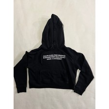 Calvin Klein Performance Women's Cropped Hoodie, Heather Black , Small