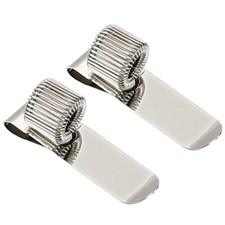 Pen Holder Clips, 2Pcs Metal Vertical Portable Single Spring Loop Silver