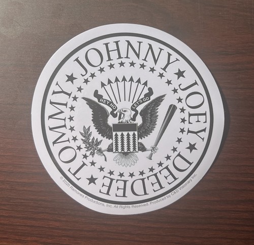Ramones Weiß Logo Aufkleber R013S Decal - Bild 2 von 2