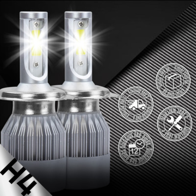 Pair H4 HB2 48800LM Hi-Lo Beam CREE CSP LED Headlight Bulbs Conversion 6500K
