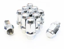 20x Silver Chrome 1/2" Lug Nuts Acorn Cone Seat ET Style Closed End Chevy Jeep