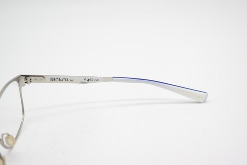 Brille Nike 8201 Silber Blau Oval Brillengestell eyeglasses Neu - Picture 4 of 6