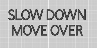 Slow Down Move Over individuelle Vinyl-Aufkleber