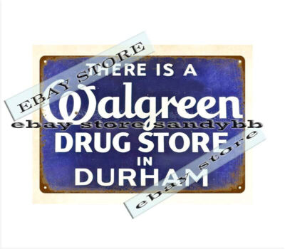 Walgreen Drug Store Durham, NC metal tin sign modern art posters