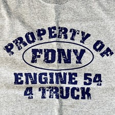 Property of FDNY Engine 54 - 4 Truck - Mens T-Shirt Size Large, Gray