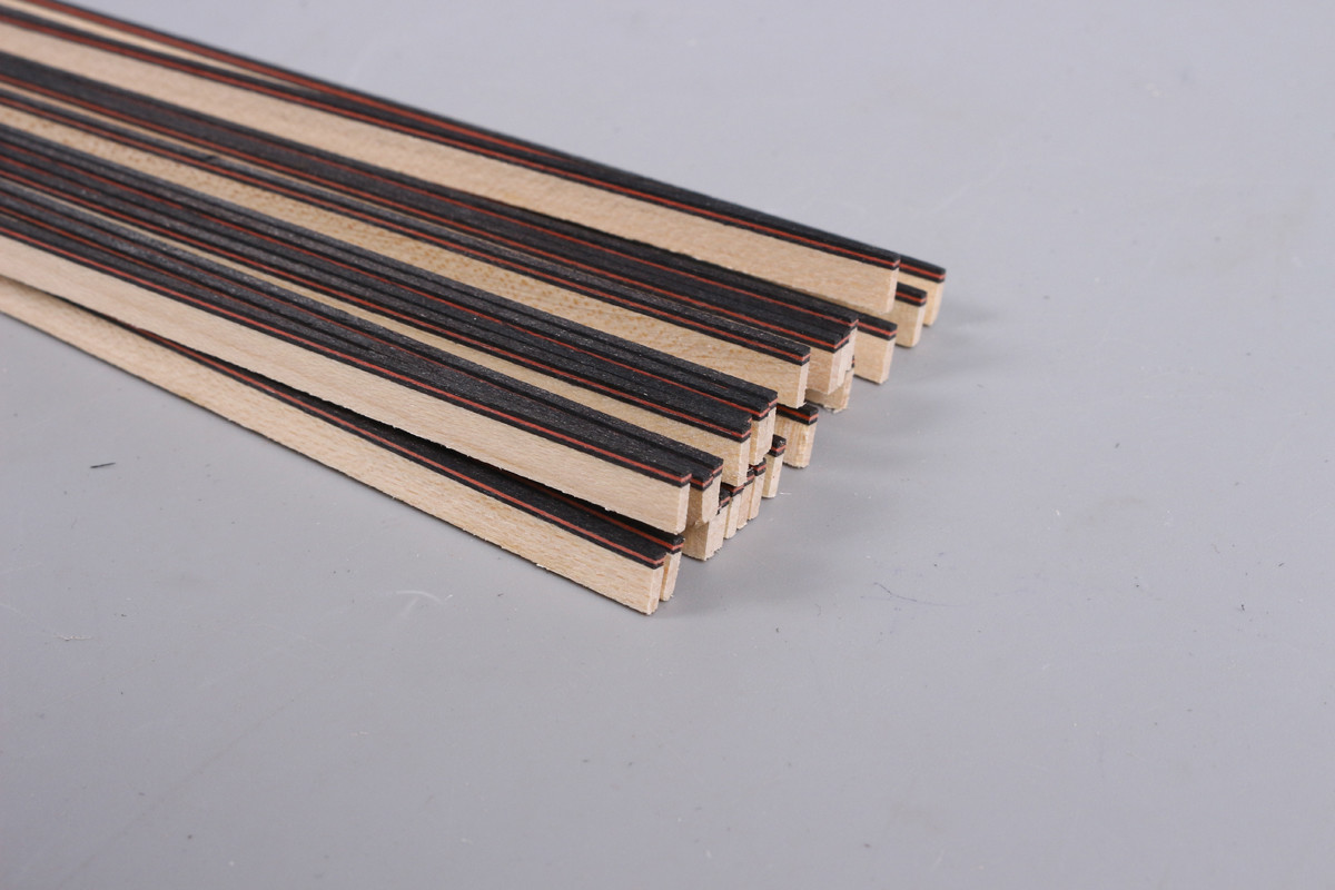 New 25 Strip Luthier Purfing Binding Marquetry Inlay Solid Wood 840x6x1.5mm