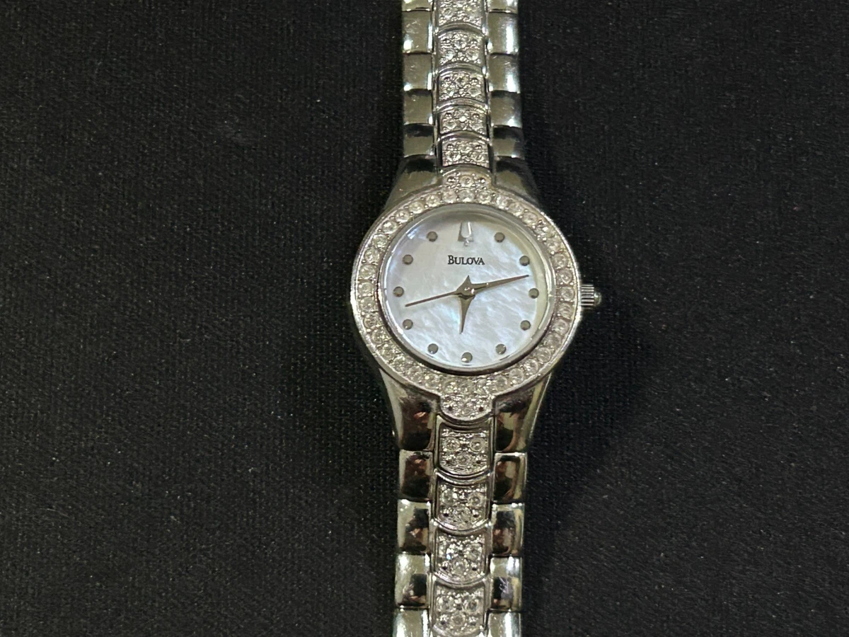 LADIES BULOVA C869702 DIAMOND ACCENT STAINLESS STEEL QUARTZ ROUND 