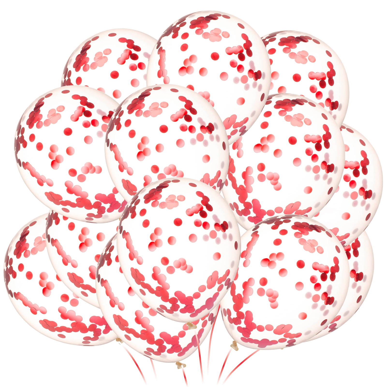 Red Confetti Balloons 24ct Valentines Day Balloons Red Balloons Red Graduatio...