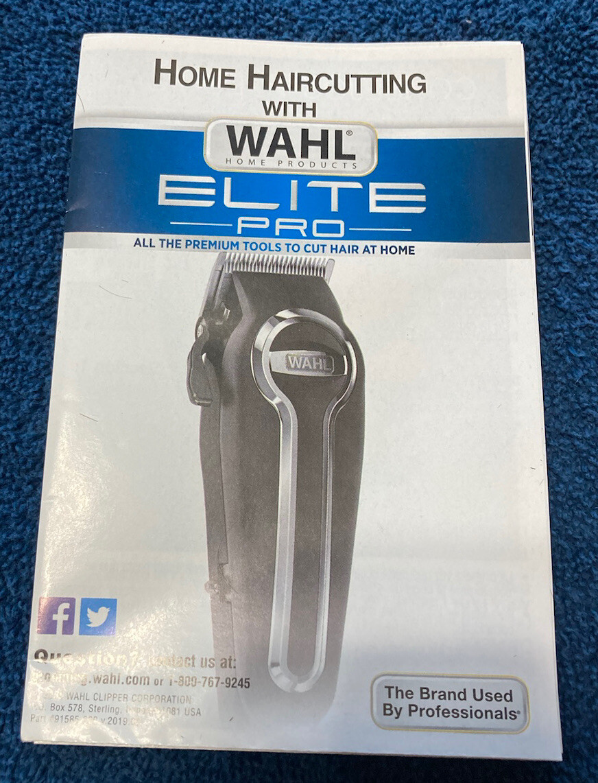 Wahl Elite Pro USA Home Hair Cutting Clipper Trimmer Model MC3 With Attachments
