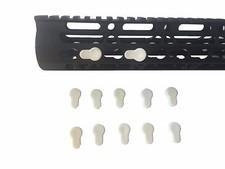 Pack 10 Ultra WHITE Rubber Insert Protector Plug for KeyMod Rail Covers