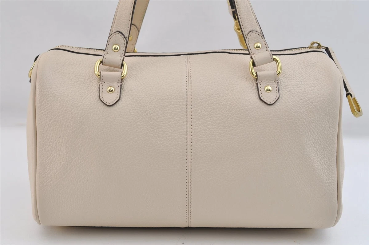 Authentic COACH Tassel 2Way Shoulder Hand Boston Bag Leather