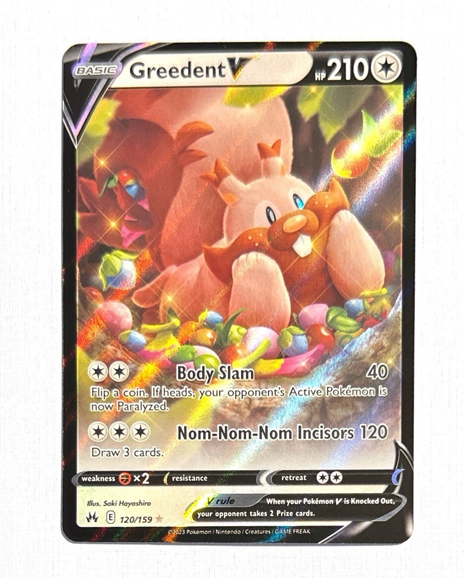 Greedent V ~ Pokemon Crown Zenith ~ Full Art Holo 120/159