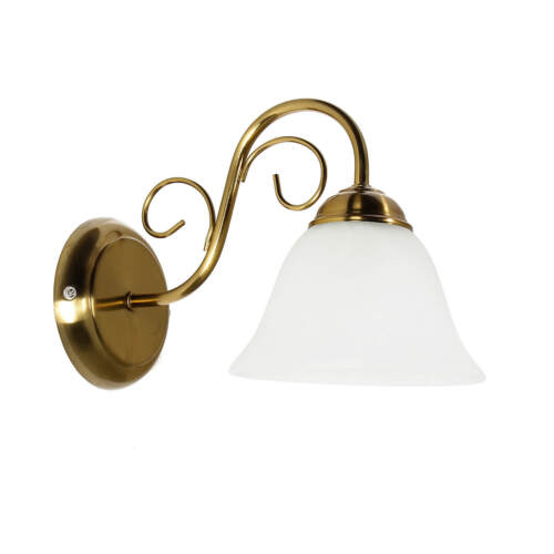 Elegante Wandleuchte ATHEN in Messing Glas Metall Rustikal Wohnzimmer Wand Lampe - Bild 6 von 9