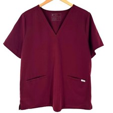 FIGS Technical Collection Wine Burgundy Top Size XXL Scrubs