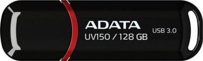 A-DATA USB Flash Drive Adata Uv150 Auv150-128G-Rbk, Schwarz/Rot, 128 GB