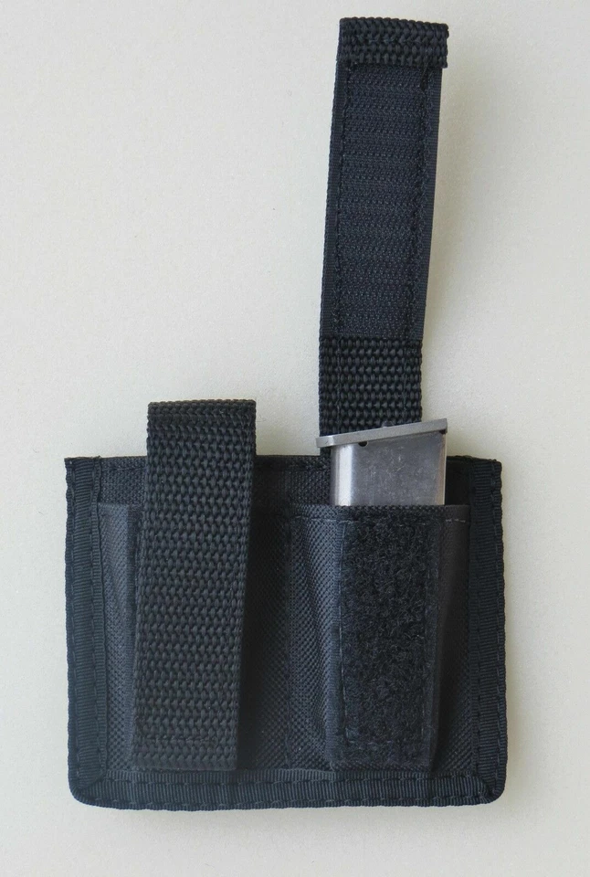 Black Double Magazine Pouch for Ruger LCP & S&W Bodyguard 380 Pistols  - Image 2 of 3