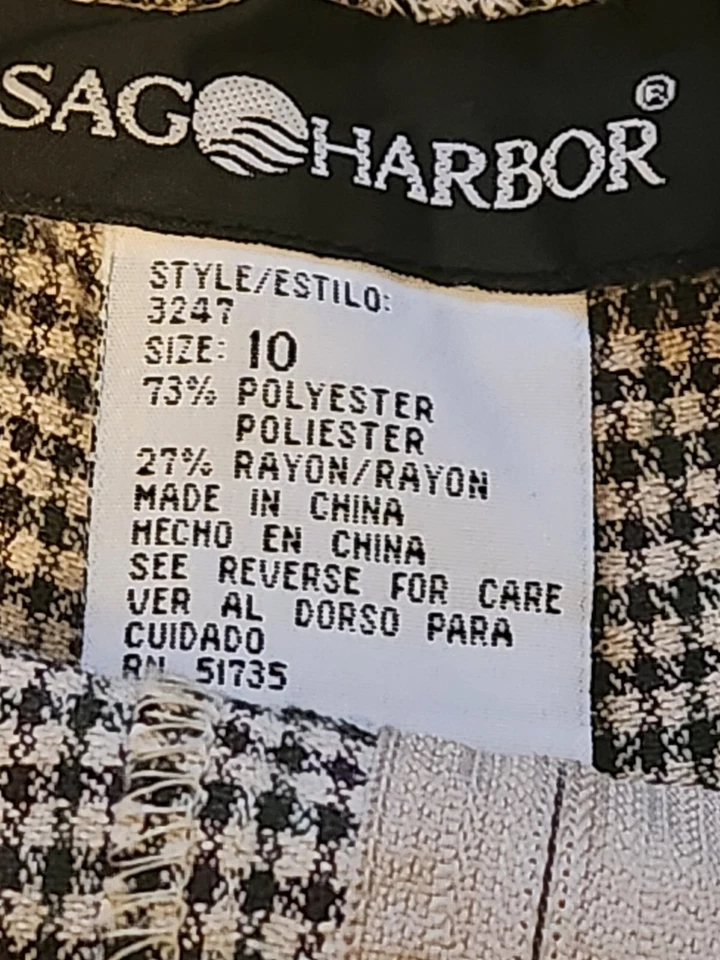 Pantalones cortos de colección Sag Harbor para mujer talla 10 vestido a cuadros verde/marrón Foto 4 de 4