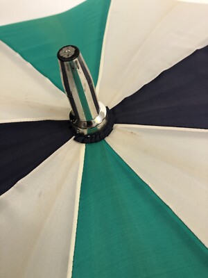 blue and green striped patio umbrella Safavieh 9 ft. Athens Inside Out Crank Outdoor Auto Tilt Umbrella, A 67 span of Pleasuretex canopy tempers the sun The stripes that stole the