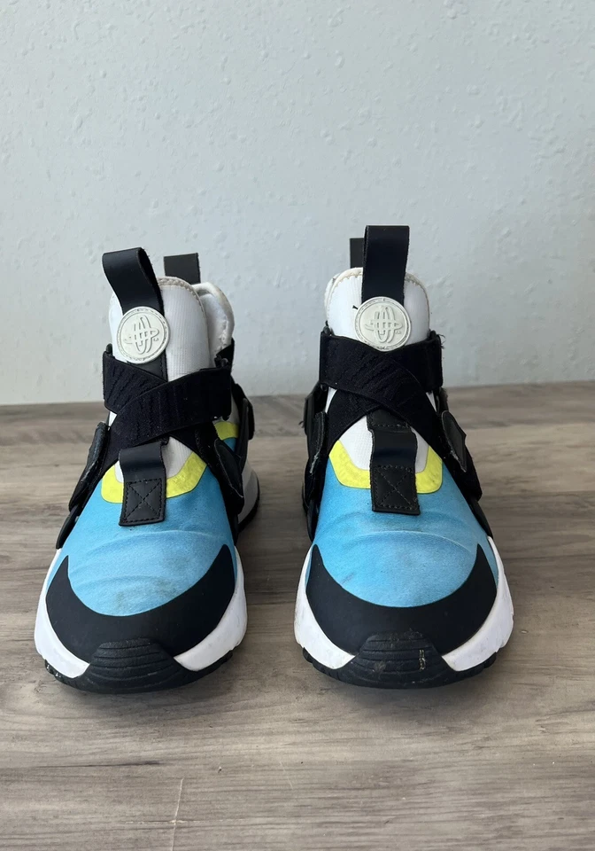 耐克 Huarache City GS 蓝色/灰色 AJ6662-400 青少年 5.5Y 女式 7 码 — 第 3/4 张图片