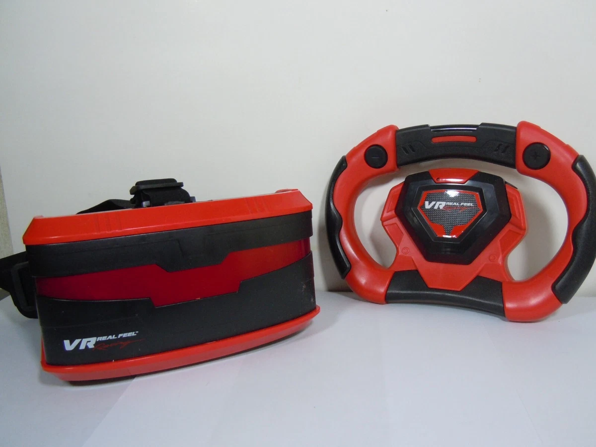 VR Real Feel Virtual Reality Car Racing Gaming System Goggles Steering Wheel