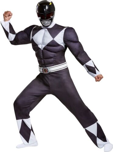 Black Ranger Classic Men's Costume Power Rangers Halloween Disguise - Picture 1 of 1